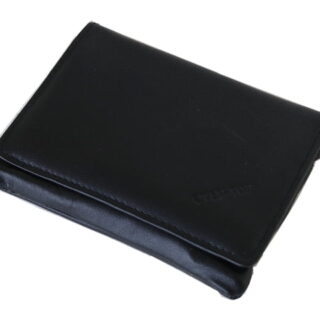 Καπνοθήκη από γνήσιο δέρμα Over Top 10043Z BLACK (μεσαία που κλείνει με φερμουάρ)