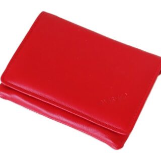 Καπνοθήκη από γνήσιο δέρμα Over Top 10043Z RED (μεσαία που κλείνει με φερμουάρ)