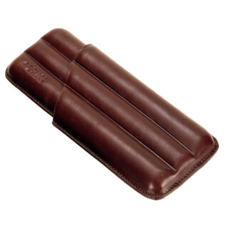 BRONICA Πουροθήκη Δερμάτινη Καφέ για 3 πούρα C14553