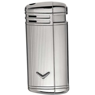 ΑΝΑΠΤΗΡΑΣ CLASSIC SILVER V WITH STRIPES RONSON PIEZO-ELECTRIC 04HOL04