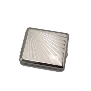 ΤΑΜΠΑΚΙΕΡΑ ΜΕΤΑΛΛΙΚΗ ΤΣΙΓΑΡΟΥ BRONICA DE LUXE ME ΣΧΕΔΙΟ ΗΛΙΟ ΓΙΑ ΚΑΝΟΝΙΚΟ ΤΣΙΓΑΡΟ & ΣΤΡΙΦΤΟ 907/S1