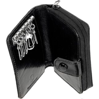 Δερμάτινη Κλειδοθήκη Bronica De Luxe 7 Θέσεων -Πορτοφόλι  Μαύρo 772