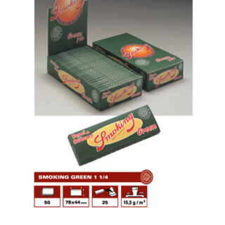 SMOKING GREEN ΧΑΡΤΑΚΙ ΣΤΡΙΦΤΟΥ ΚΛΩΣΤΙΚΗΣ ΚΑΝΝΑΒΗΣ 3/4 25 ΤΜΧ