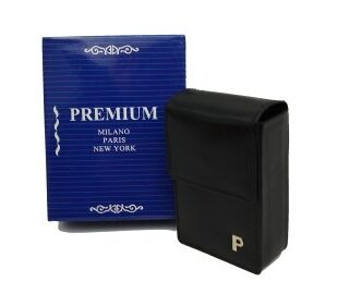 ΘΗΚΗ ΓΙΑ ΠΑΚΕΤΟ ΤΣΙΓΑΡΩΝ ΔΕΡΜΑ PREMIUM ΓΙΑ ΚΑΝΟΝΙΚΟ 20 ΤΕΜ. 01ΒLACK