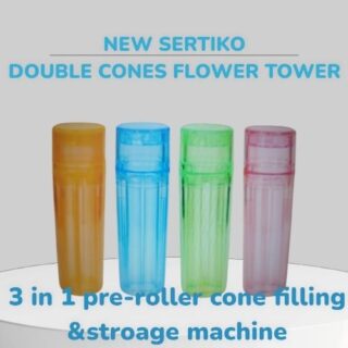 SERTIKO- ΤΡΙΦΤΗΣ ΚΑΠΝΟΥ GRINDER 46MM+2CONE FILLER ΓΕΜΙΣΜΑ ΚΩΝΟΥ