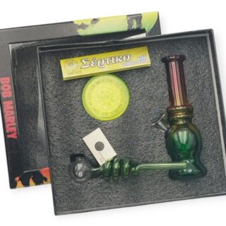 ΣΕΤ ΓΥΑΛΙΝΟ BONG ΔΩΡΟΥ ME GLASS PIPE OIL HH2081-2