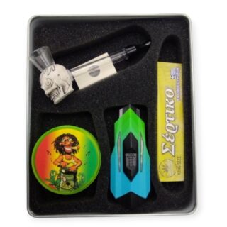 ΣΕΤ METAL BOX SMOKING HEMP ACCESORIES HX60-JART1