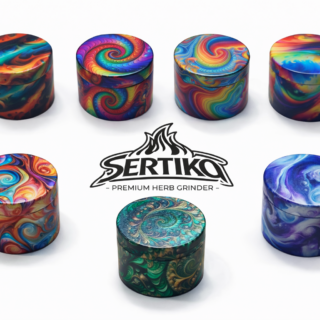 SERTIKO PREMIUM HERB GRINDER Psychedelic 50MM – 4 PARTS