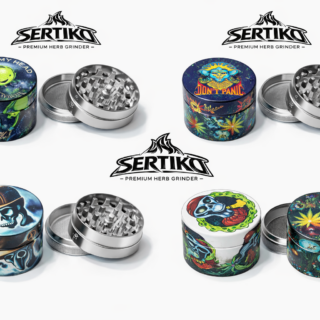 SERTIKO PREMIUM HERB GRINDER – ALUMINIUM | 4 PARTS | MIX DESIGNS