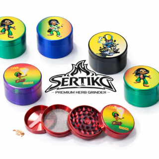 SERTIKO PREMIUM HERB GRINDER – JAMAICA & BOB DESIGN 50MM