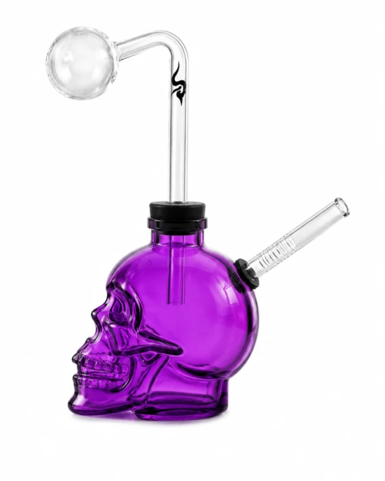SERTIKO SKULL GLASS BONG WITH BURNER PIPE OIL 1 SERTIKO SKULL GLASS BONG WITH BURNER PIPE OIL